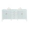 James Martin Vanities 72'' Double Vanity, Bright White w/ 3 CM Carrara White Marble Top 485-V72-BW-3CAR - alternate 1